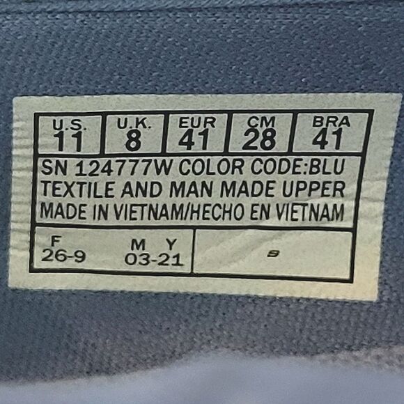 Sketchers GOwalk Adorn Blue Glitter Canvas Slip-on Shoe Size 11 Extra Wide - Picture 8 of 9